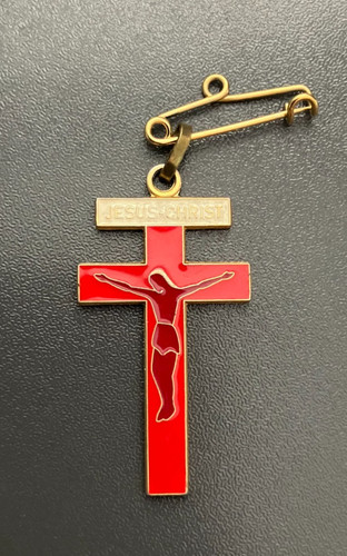 Ref broche croix de jesus - -,
