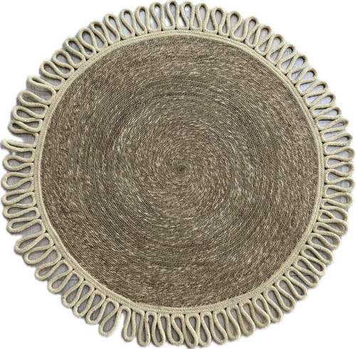 Tapis rond tissé main - à, la