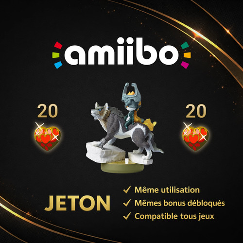Jeton amiibo link loup - amiibo,