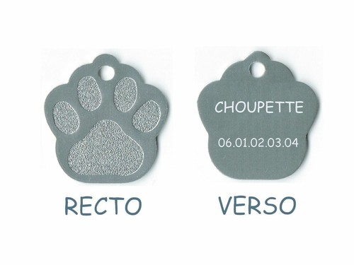 Medaille gravee chien chat - gravee,