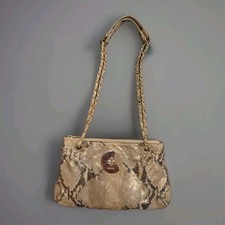 DKNY Metallic Embossed Python