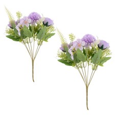  2 Pcs Bouquet Rose Artificielle Fleurs Pour La Mariée Fausses De