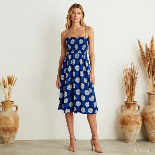 Retro rockabilly robe midi - retro,