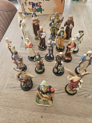 Santons crèche noël - noël, peints