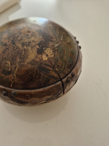 Boîte bijoux ronde bois - en,