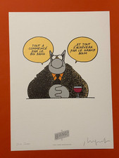 GELUCK EX LIBRIS SIGNE LE CHAT POUR LE FANZINE BANG 2003 ETAT NEUF