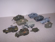 1:50, assorted plastic WWII American & German tanks, vehicles