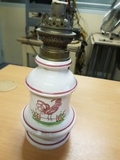 Antique Style_ Earthenware Oil Lamp Islettes Earthenware Rooster Decor