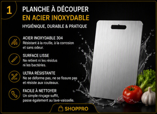 Planche découper inox - à,