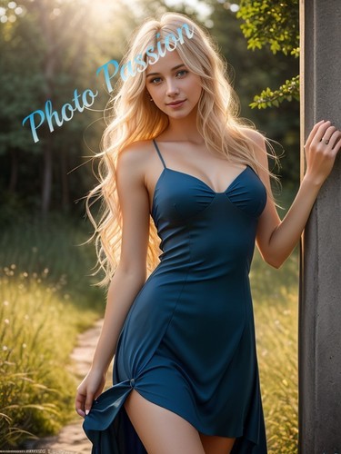 Photo femme glamour robe - , bleue
