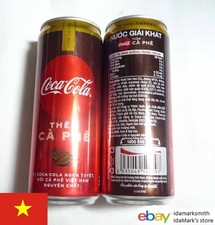 Empty COCA-COLA can VIETNAM Collector PLUS COFFEE COLA 6" Tall 330ml Asia 2019