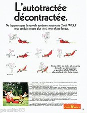 ADVERTISEMENT ADVERTISING 016 1971 TOOLS WOLF self-propelled mower Desclozeux
