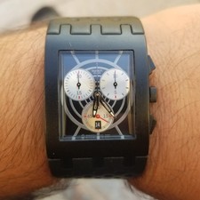 swatch 007 james bond ag 2001 chronograph men's watch orologio montre uhren