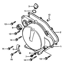 HONDA CR 50 60 1983 1984 1985 Kit vis BTR inox moteur complet CR50 CR60