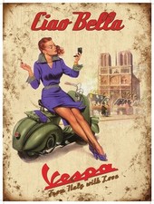 Plaque En Acier Vespa Ciao