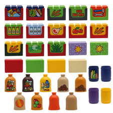 Playmobil 123 chargement récolte chemin de fer ferme aéroport blocs de...