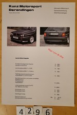 HORMANN MOTORSPORT LANCIA DELTA INTEGRALE Tuning Prospectus Allemand 2pages 1989