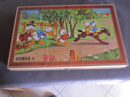 Ancienne boite jeu - boite, cubes
