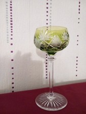 1 glass roemer crystal of Val Saint Lambert green color Berncastel model