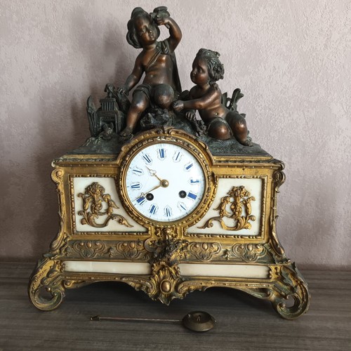 Ancienne pendule bronze - pendule,