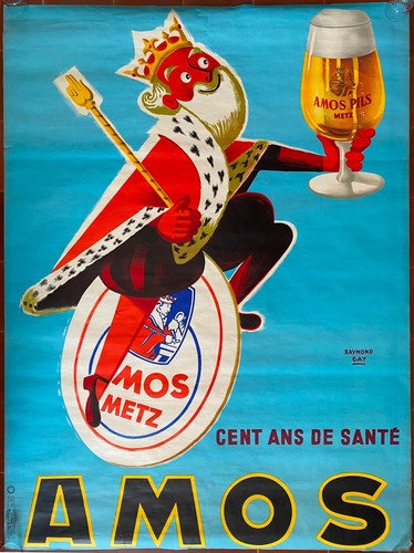 Affiche biere amos - pils, metz