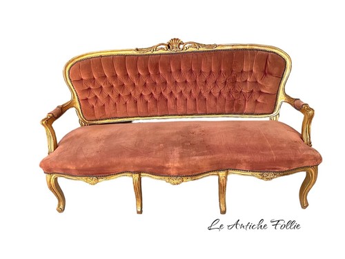 Ancien canapé salon doré - de,