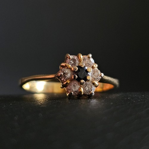 Bague marguerite saphir - bague, &