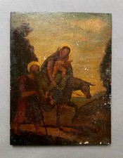 La fuite en Egypte, huile sur