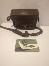 Étui en cuir + Manuel original caméra Pathé Baby Paillard C8 vintage