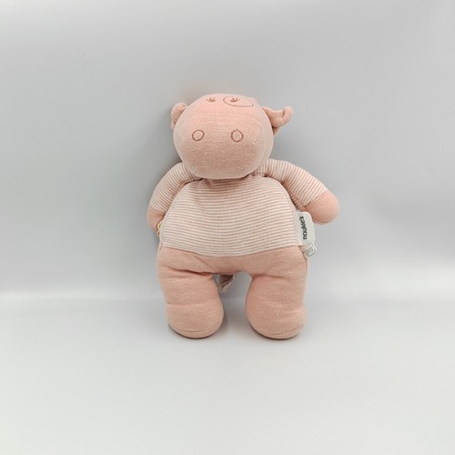 Doudou vache rose rayé lola - rose,