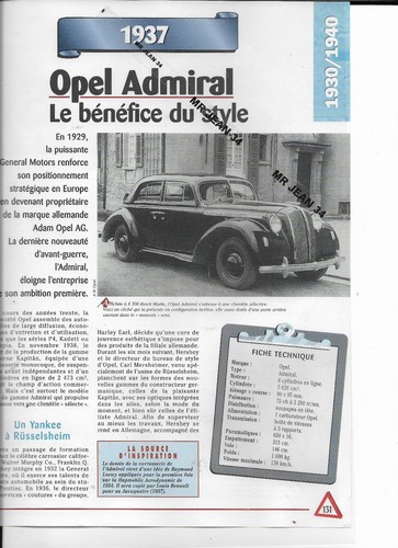 Opel admiral 1937 benefice - 1937,