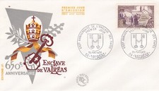 FRANCE 1968 FDC 650 ANNIVERSAIRE DE L'ENCLAVE DES PAPES YT 1562