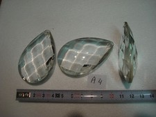 Glass Tassel (Set of 1) Faceted Drop Shape 63/40mm (A4)