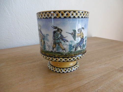 Vase faience gien xix - xix, ème