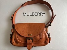 Mulberry Leather Semi-Shoulder Bag Brown H17 x W25cm