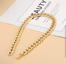 MSRP $1200 LOUIS VUITTON Monogram Cuban Chain Necklace in Gold Tone—20” | NWOT