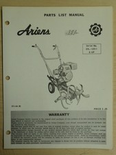 ARIENS JET TILLER SN#. 23L - 12511 & UP PARTS MANUAL STJ 66