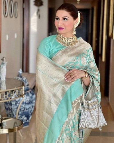 Bollywood femmes vert sari - bollywood,