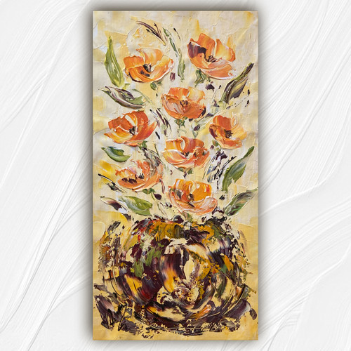 Fleures vase floral jaune