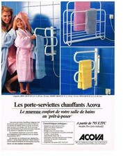 ADVERTISING 1997 ACOVA heated towel rail
