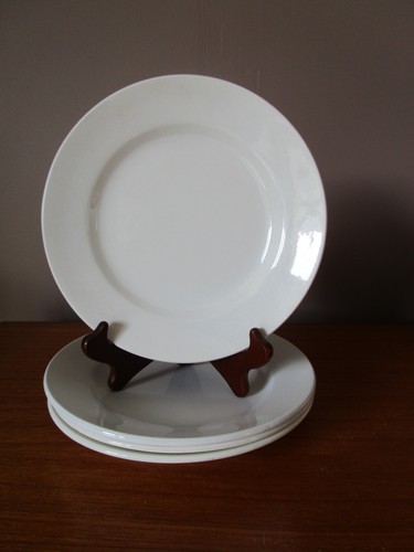 Assiettes plates blanches - 4,
