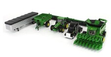 ERTL, Ensemble de récolte JOHN DEERE - Tracteur 8R 370 avec remorque - moisso...