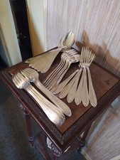 Household 24 Piece Tableware Art Deco Style Silver Metal