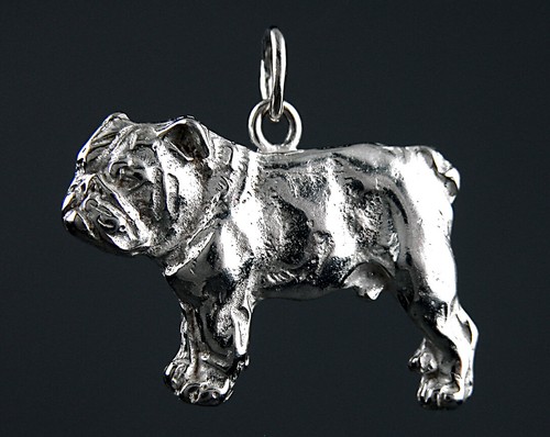 Pendentif chien bulldog - chien,