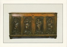 Large postcard 12cmX17cm FÉCAMP municipal museum carved oak chest