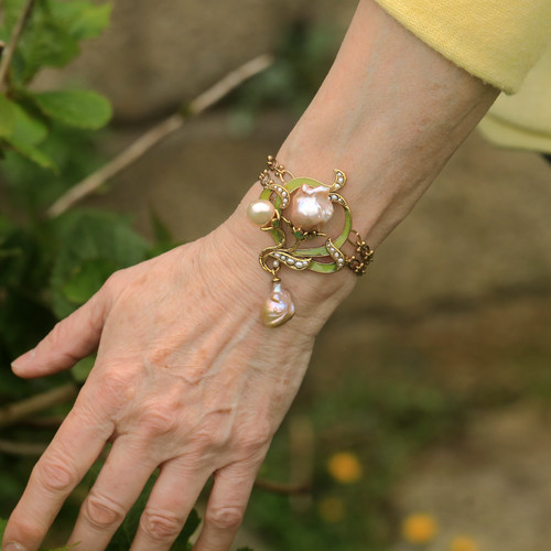 Bracelet art nouveau réglable - bracelet,