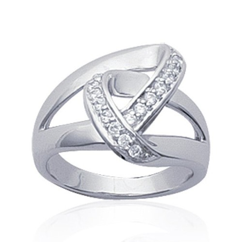 Bague noeud sertie femme - ,
