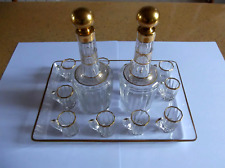 19th Century Baccarat Crystal Liquor Set Gold Gold