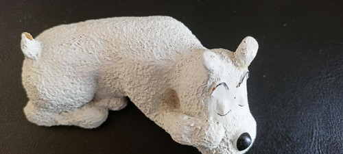 Tintin leblon résine milou - tintin,