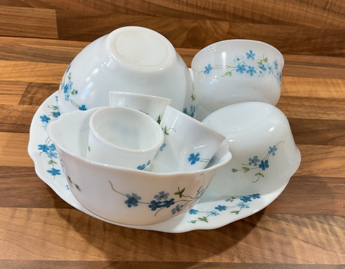Lot arcopal myosotis assiette - arcopal,